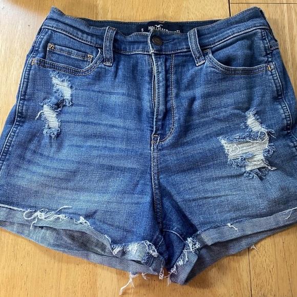 Women’s Hollister Jean Shorts Advanced Stretch Ultra High-Rise Short Sz 5 - Picture 1 of 6